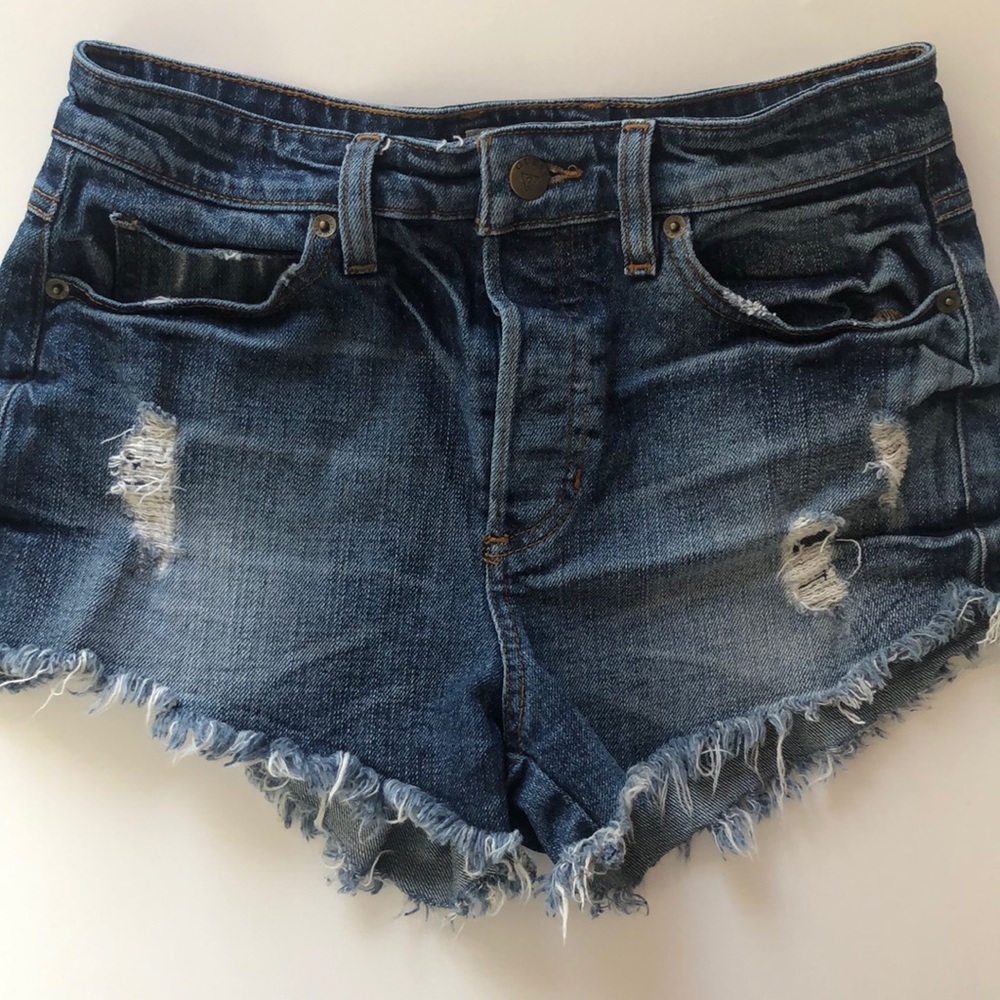 Guess High Waisted Cut off Jean Shorts